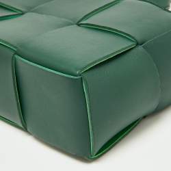 Pre Owned Bottega Veneta Green Leather Candy Arco Tote