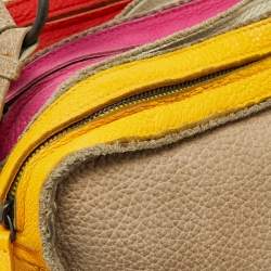 مملوكة مسبقًا Bottega Veneta Multicolor Leather Triple Zip Bag
