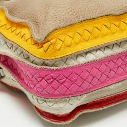 مملوكة مسبقًا Bottega Veneta Multicolor Leather Triple Zip Bag