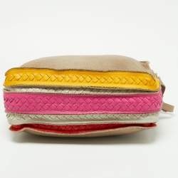 مملوكة مسبقًا Bottega Veneta Multicolor Leather Triple Zip Bag