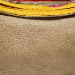 مملوكة مسبقًا Bottega Veneta Multicolor Leather Triple Zip Bag