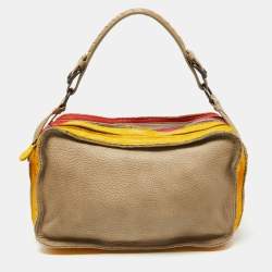 مملوكة مسبقًا Bottega Veneta Multicolor Leather Triple Zip Bag