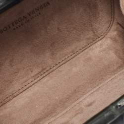 Pre Owned Bottega Veneta Dark Green Crocodile Knot Clutch