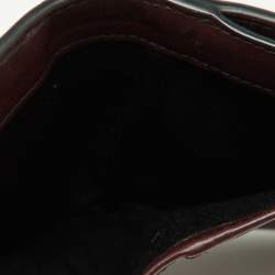 Pre Owned Bottega Veneta Burgundy Intrecciato Leather Bifold Wallet