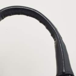 Pre Owned Bottega Veneta Navy Blue Intrecciato Leather Mini Roma Tote