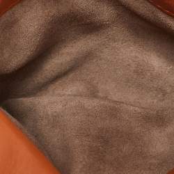 Pre Owned Bottega Veneta Orange Leather Mini Piazza Top Handle Bag