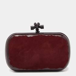 Bottega Veneta The Knot clutch in satin and python leather – Fancy
