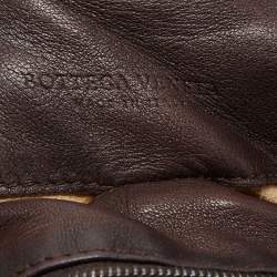 مملوكة مسبقًا Bottega Veneta Dark Brown Intrecciato Leather Zip Hobo