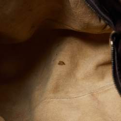 مملوكة مسبقًا Bottega Veneta Dark Brown Intrecciato Leather Zip Hobo