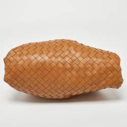 Pre Owned Bottega Veneta Beige Intrecciato Leather Teen Pouch