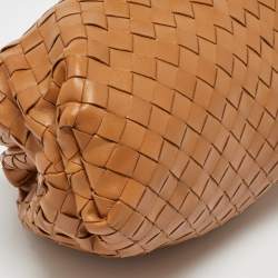 Pre Owned Bottega Veneta Beige Intrecciato Leather Teen Pouch