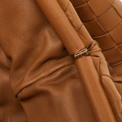 Pre Owned Bottega Veneta Beige Intrecciato Leather Teen Pouch