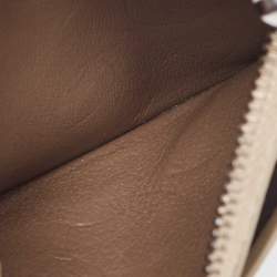 Pre Owned Bottega Veneta Grey Intrecciato Leather Zip Card Holder