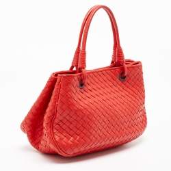 Pre Owned حقيبة يد توتس بوتيغا فينيتا غاردا جلد إنترشياتو أحمر