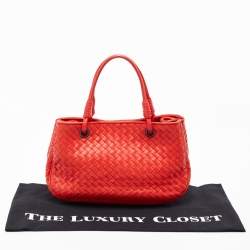 Pre Owned حقيبة يد توتس بوتيغا فينيتا غاردا جلد إنترشياتو أحمر