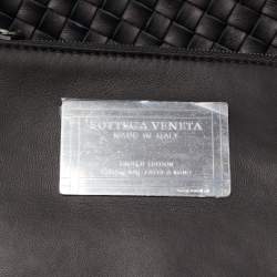 Pre Owned Bottega Veneta Black Intrecciato Leather Cabat Tote