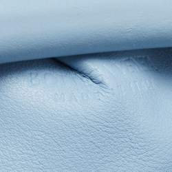 Pre Owned Bottega Veneta Light Blue Intrecciato Leather Mini The Pouch Bag