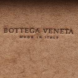 Pre Owned Bottega Veneta Red Intrecciato Leather Knot Chain Clutch