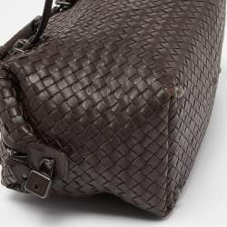 Pre Owned Bottega Veneta Brown Intrecciato Leather Montaigne Bag