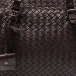 Pre Owned Bottega Veneta Brown Intrecciato Leather Montaigne Bag