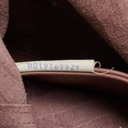 Pre Owned Bottega Veneta Old Rose Butterfly Embossed Intreccio Mirage Leather Tote