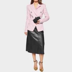 مملوكة مسبقًا Bottega Veneta Black Intrecciato Satin and Leather Knot Clutch