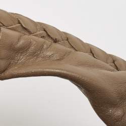 Pre Owned حقيبة بوتيغا فينيتا جلد أنترشياتو أبيض صغيرة