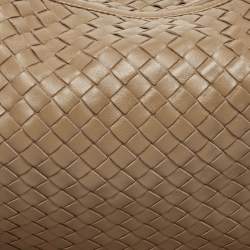 Pre Owned حقيبة بوتيغا فينيتا جلد أنترشياتو أبيض صغيرة