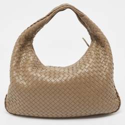 Pre Owned حقيبة بوتيغا فينيتا جلد أنترشياتو أبيض صغيرة