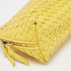 Bottega Veneta Yellow Leather Zip Pouch 