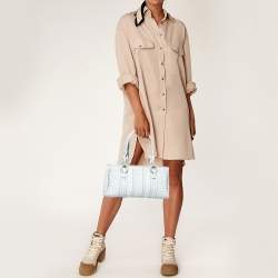 Pre Owned Bottega Veneta Offwhite Perforated Leather Tote