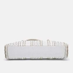 Pre Owned Bottega Veneta Offwhite Perforated Leather Tote