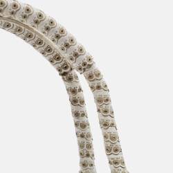 Pre Owned Bottega Veneta Offwhite Perforated Leather Tote