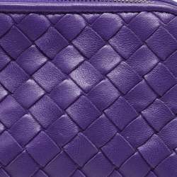 Bottega Veneta Purple Intrecciato Leather Zip Purse
