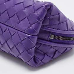 Bottega Veneta Purple Intrecciato Leather Zip Purse
