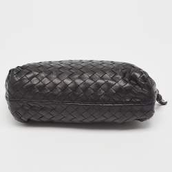 Pre Owned Bottega Veneta Black Intrecciato Leather Cosmetic Pouch