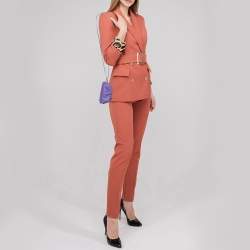 Pre Owned Bottega Veneta Purple Leather The Pouch Coin Purse