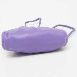 Pre Owned Bottega Veneta Purple Leather The Pouch Coin Purse