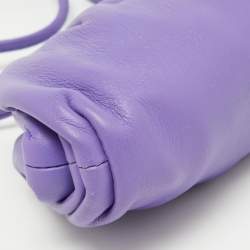 Pre Owned Bottega Veneta Purple Leather The Pouch Coin Purse