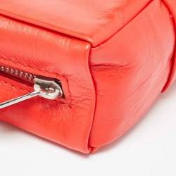 Pre Owned Bottega Veneta Red Leather Zip Coin Purse