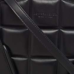 Pre Owned Bottega Veneta Black Quilted Padded Leather Medium Swoop Satchel