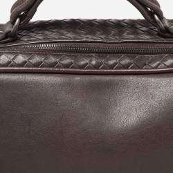 Pre Owned Bottega Veneta Brown Intrecciato Leather Briefcase 