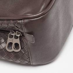 Pre Owned Bottega Veneta Brown Intrecciato Leather Briefcase 