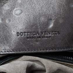 Pre Owned Bottega Veneta Dark Brown Intrecciato Leather Shopper Tote