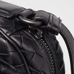 مملوكة مسبقًا Bottega Veneta Black Intrecciato Leather Crossbody Bag
