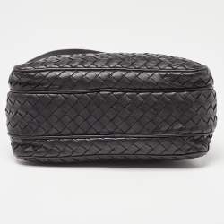 مملوكة مسبقًا Bottega Veneta Black Intrecciato Leather Crossbody Bag