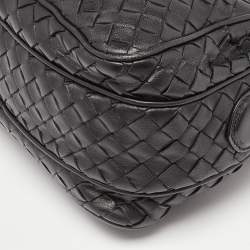 مملوكة مسبقًا Bottega Veneta Black Intrecciato Leather Crossbody Bag