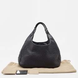 Pre Owned Bottega Veneta Black Intrecciato Leather Sloane Hobo