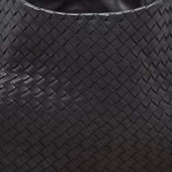 Pre Owned Bottega Veneta Black Intrecciato Leather Sloane Hobo