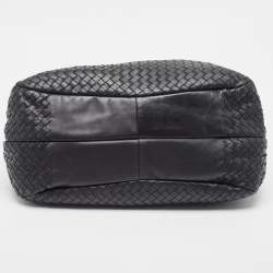 Pre Owned Bottega Veneta Black Intrecciato Leather Sloane Hobo